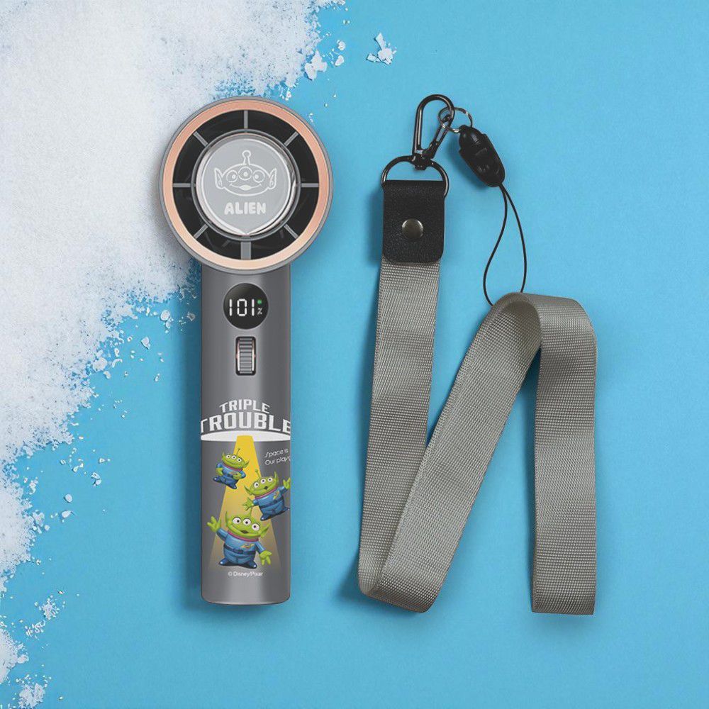 迪士尼授權 101段 冰鎮強力製冷渦輪冰風扇 TF-06 送掛繩-三眼怪登入(黑)