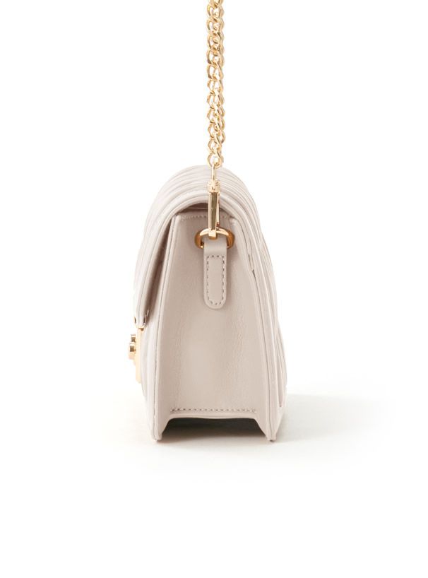 日本 GRL - 立體抓皺金屬小方包/側背包-凱莉綠 (F)