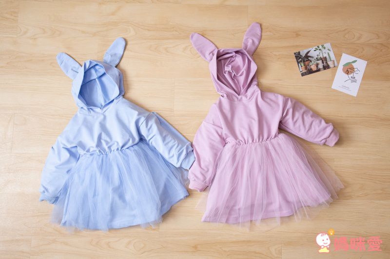 百穿不膩出門首選！超萌兔耳帽T網紗洋裝