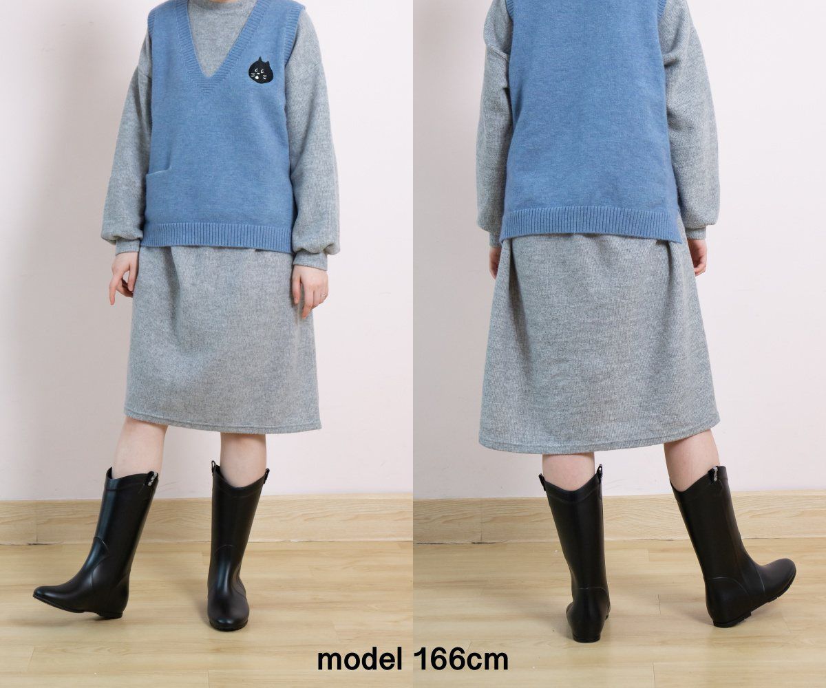 日本 Stream - 晴雨兩穿大人雨鞋-平底休閒款-白