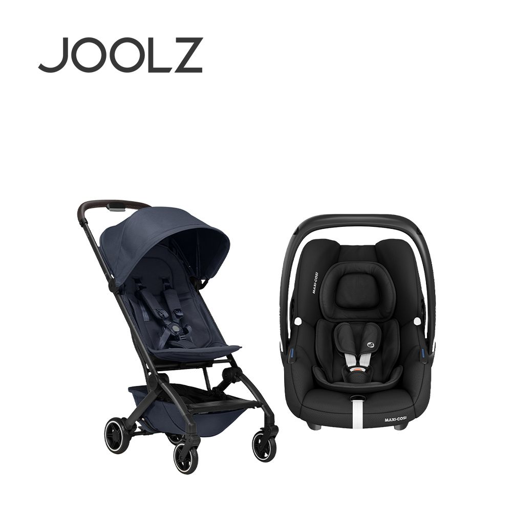 荷蘭 Aer+空氣旅行嬰兒推車+MAXI-COSI 荷蘭 CabrioFix-i-Size (Tinca) 新生兒提籃(0-18m)+結合器-推車(海軍藍)+提籃(石墨黑)