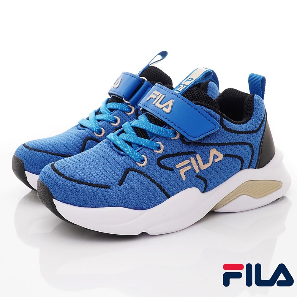 FILA - 輕量慢跑鞋款(中小童段)-運動鞋-藍