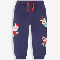 英國 JoJo Maman BeBe - 幼/兒童超優質秋冬100%純棉長褲-聖誕節