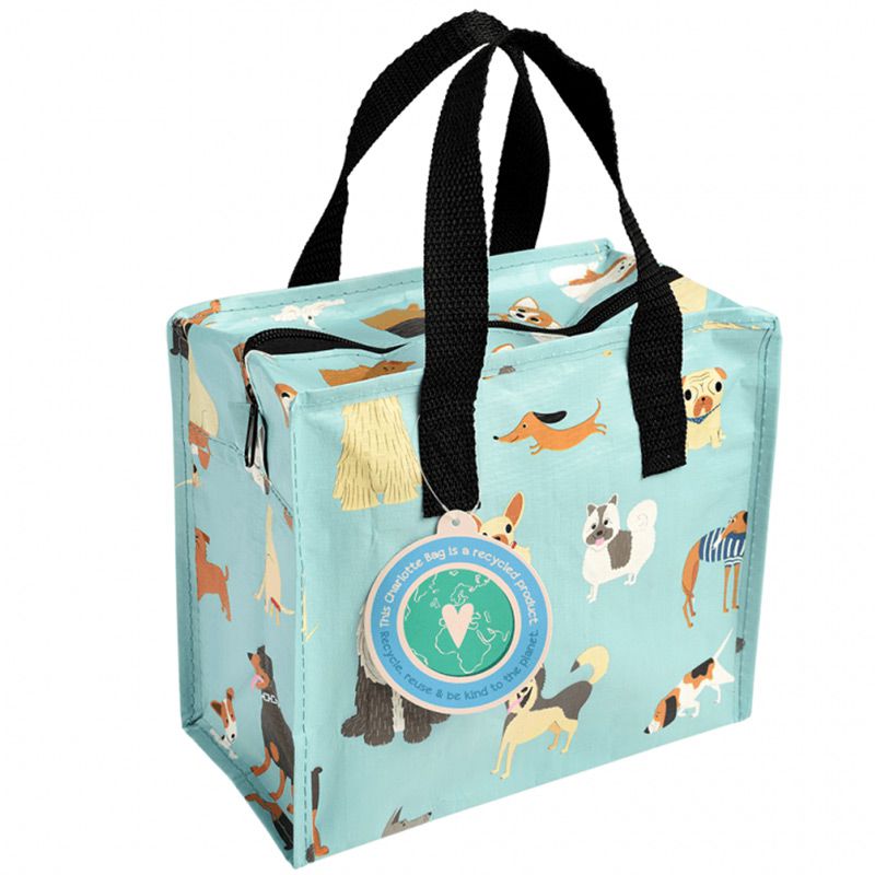 英國 Rex London - 學生上學最佳多功能環保便當袋/野餐袋/手提袋/萬用袋-萌狗樂園