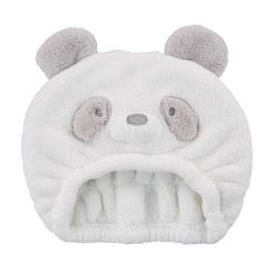 akachan honpo - 兒童動物造型乾髮帽-熊貓-灰色 (46~52cm)