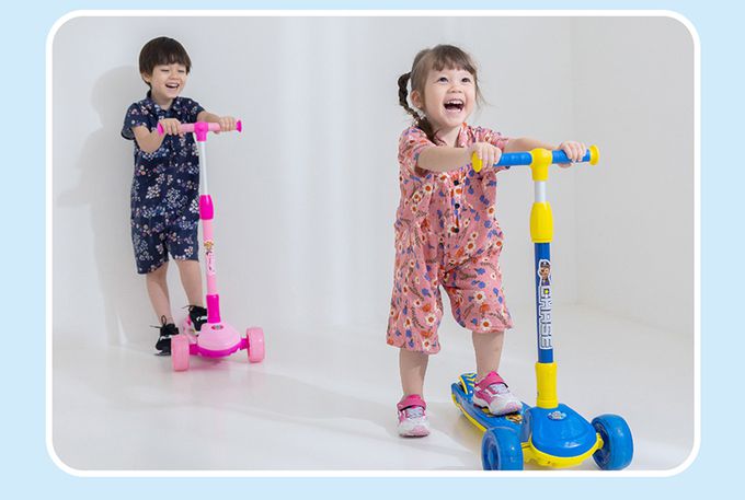 Kikimmy - paw patrol 汪汪隊立大功一鍵折疊兒童滑板車-藍