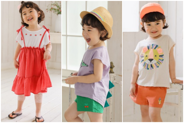 韓國 Mimico - 直條紋熊耳短褲-黑獅子