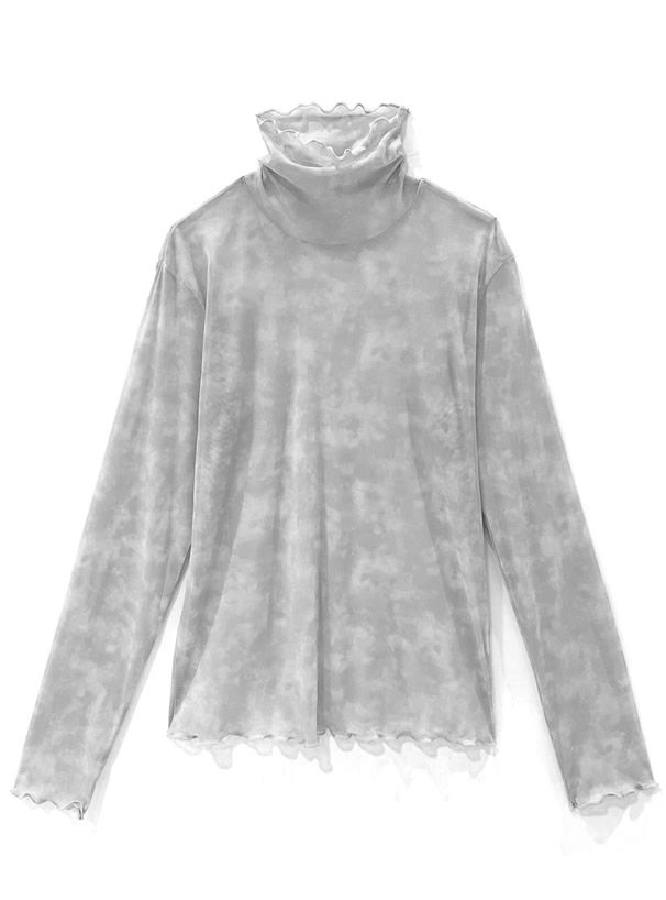 日本 GRL - 迷霧暈染透膚長袖上衣/內搭-春櫻粉