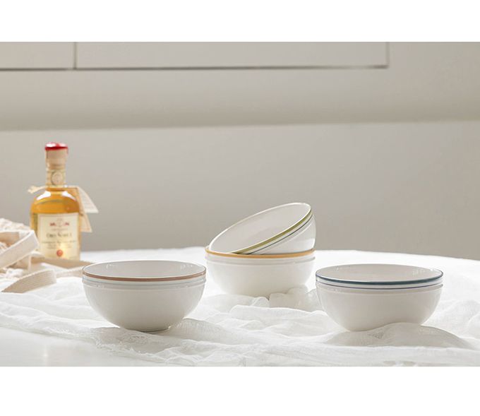 韓國 SSUEIM - RETRO系列極簡ins陶瓷湯碗2件組13cm (橘色)