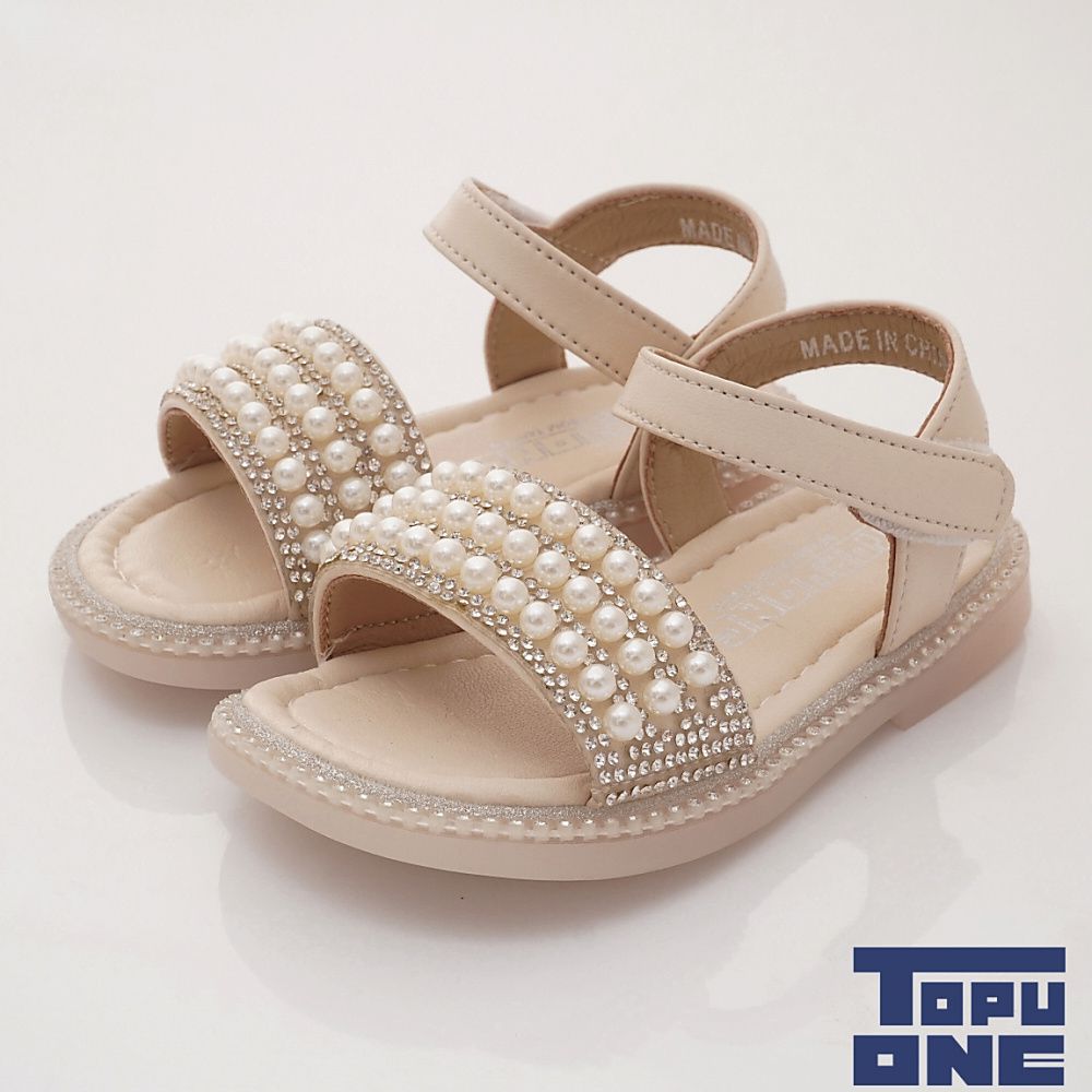 TOPUONE - 氣質串珠涼鞋(中小童段)-米
