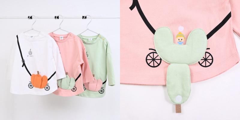 日本 Baby Room - 純棉立體翻翻樂長袖上衣-幽靈速食店-粉