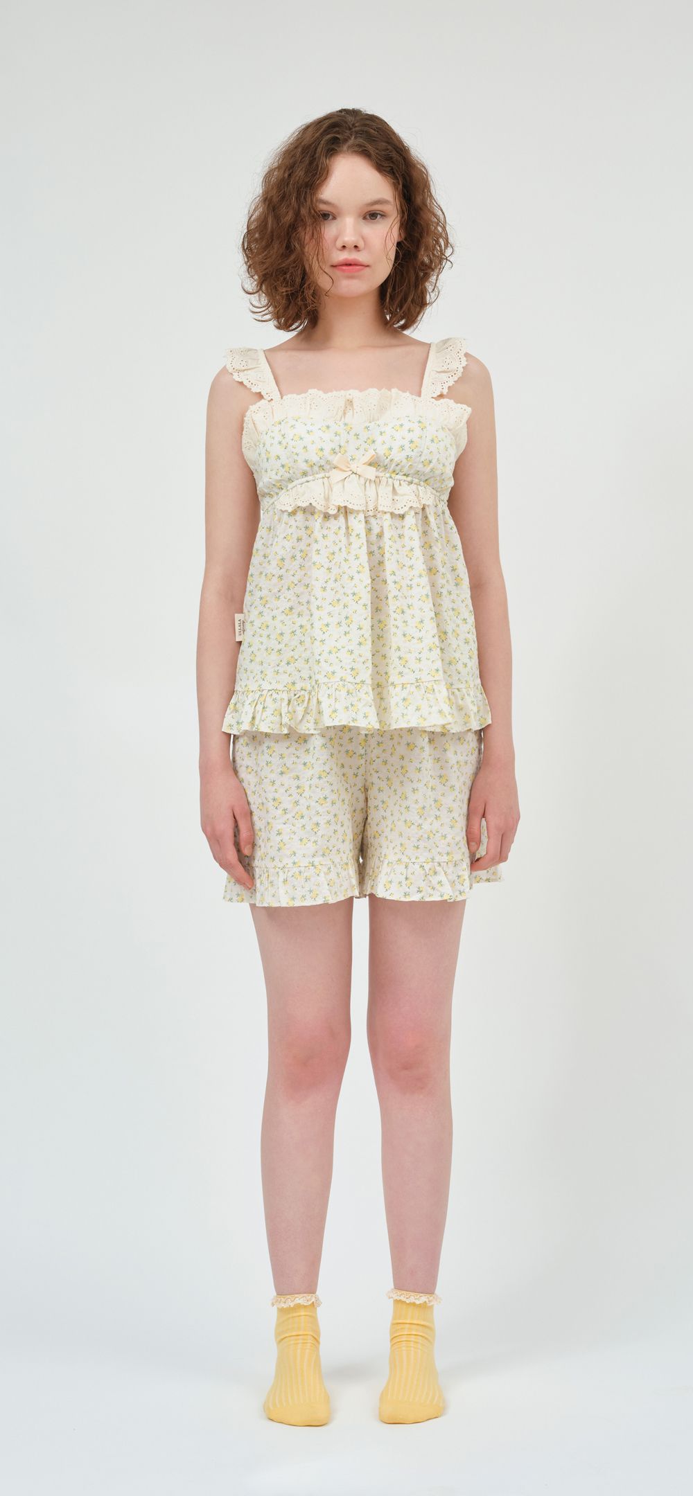 韓國 ULLALA - 天真浪漫無袖睡衣(兩件式) (FREE)