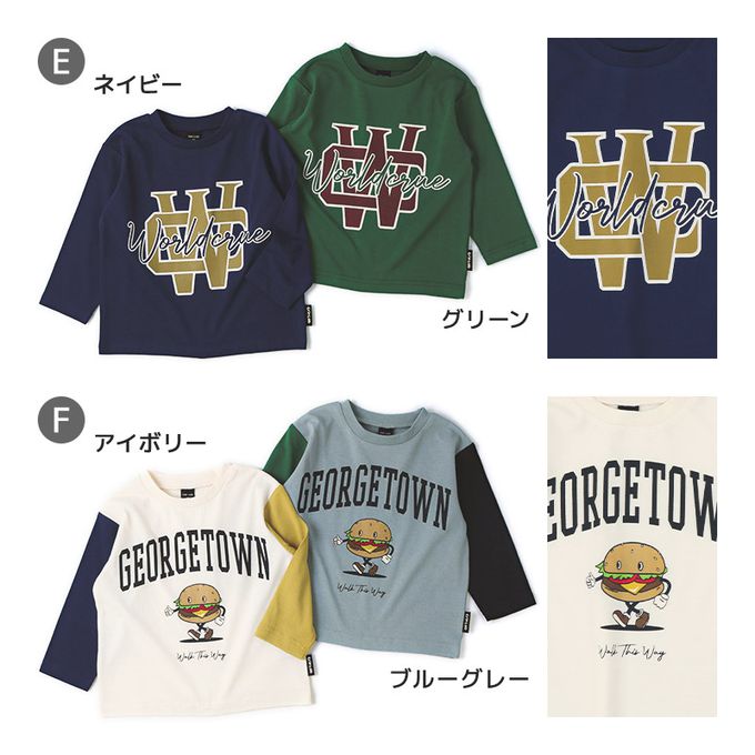 日本 ZOOLAND - [推薦]定番印花薄長袖上衣-巧克力冰淇淋-薄荷藍綠