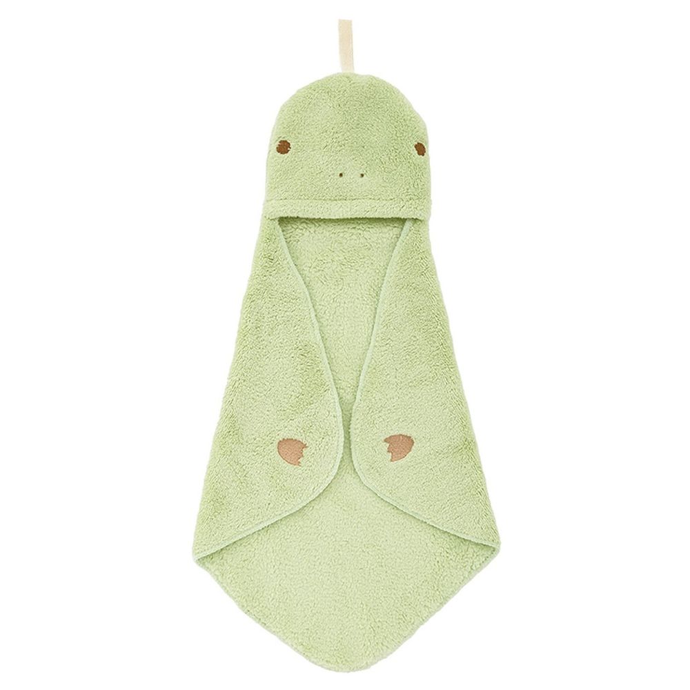 日本 LIV HEART - 5倍吸水力蓬鬆柔軟 擦手巾-暴龍-綠 (30x30cm)