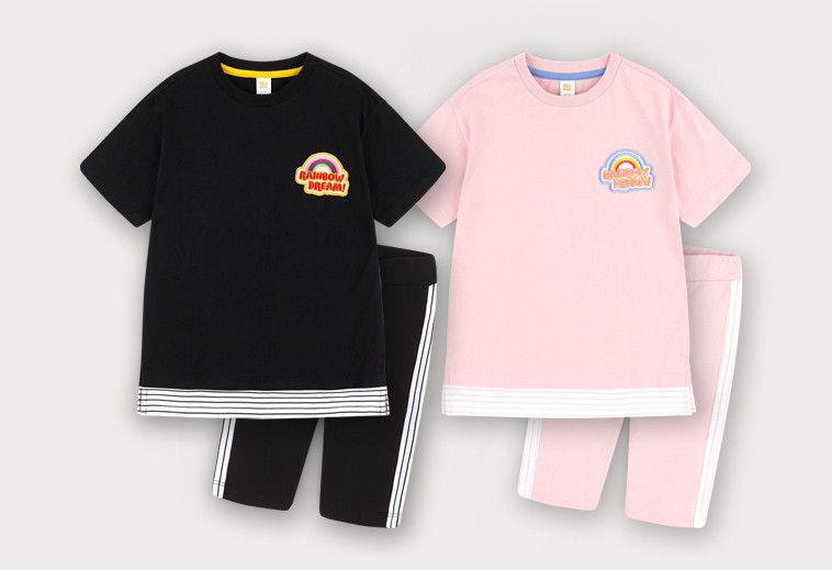 韓國 HEJMINI - 彩虹套裝-黑