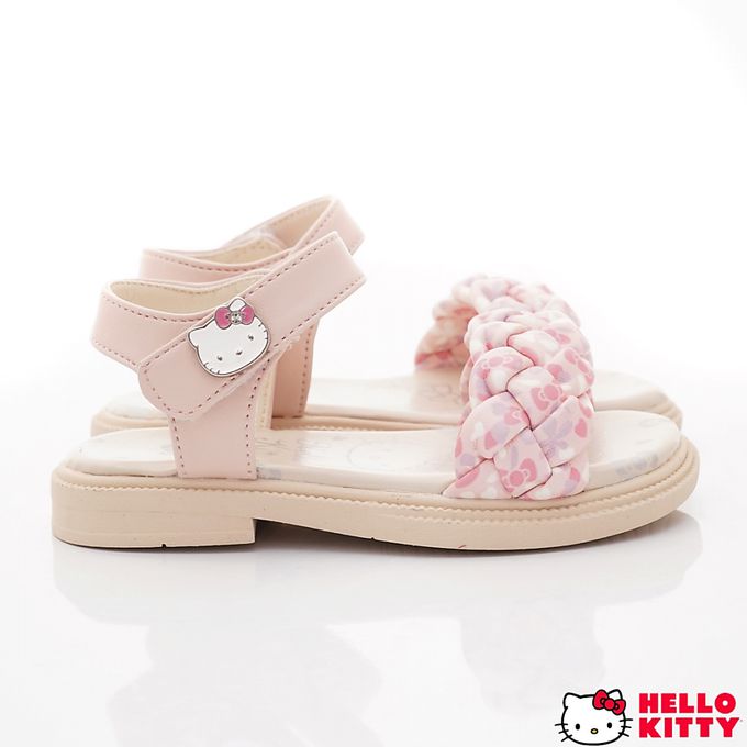 HELLO KITTY - HELLO KITTY-編織設計休閒涼鞋-823604粉(中小童段)-涼鞋-粉