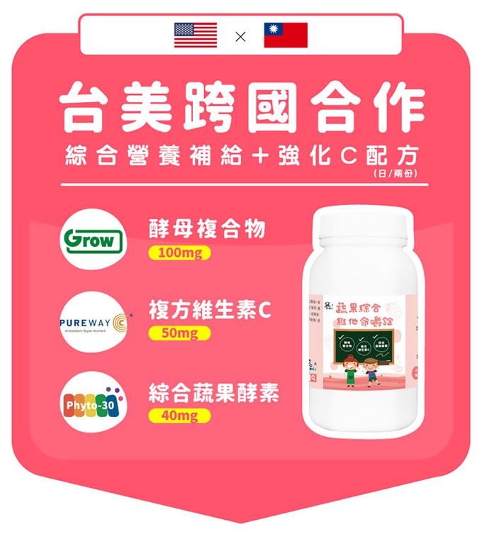 鑫耀生技Panda - 膠原海藻鈣錠+蔬果綜合維他命嚼錠