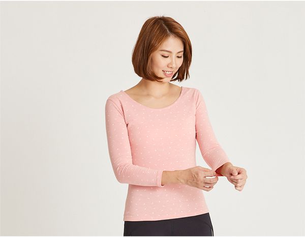 麗嬰房 Little moni - 發熱紗圓領上衣-成人-粉紅