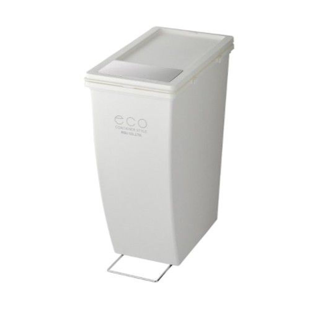 日本 eco container style - 雙用造型垃圾桶-白色-21L