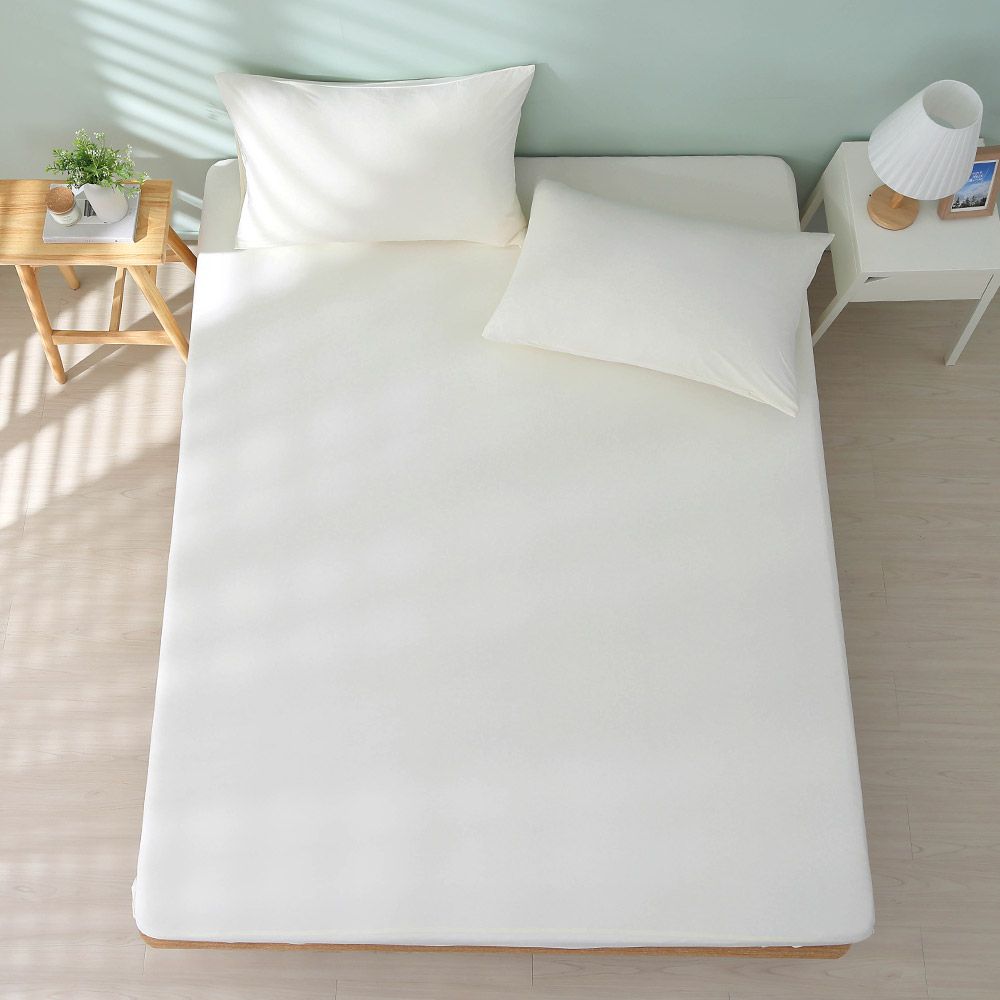 馬卡龍極致冰心涼感床包枕套組-麥米黃-雙人