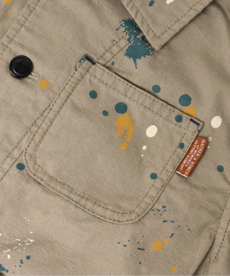 日本 BREEZE - 美式帥氣翻領夾克/薄外套-格紋-黑白