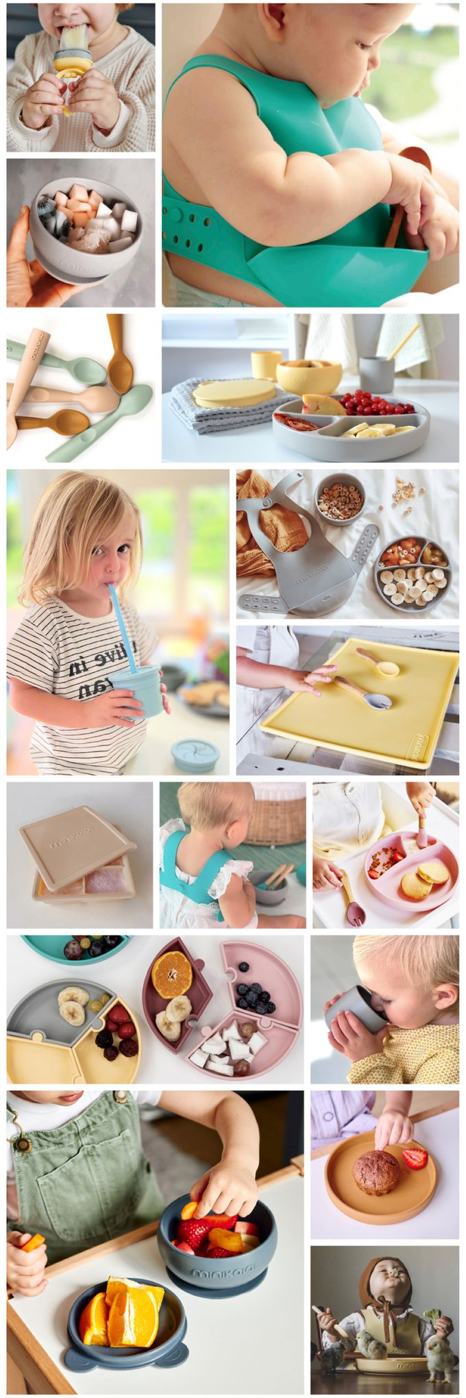 土耳其 minikoioi - 矽膠副食品分裝盒-奶茶杏 (14 x 14 x5 cm)