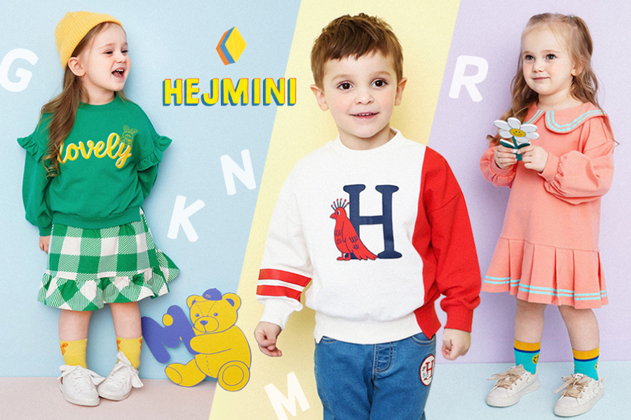 韓國 HEJMINI - 渲染熊熊徽章純棉T-象牙白