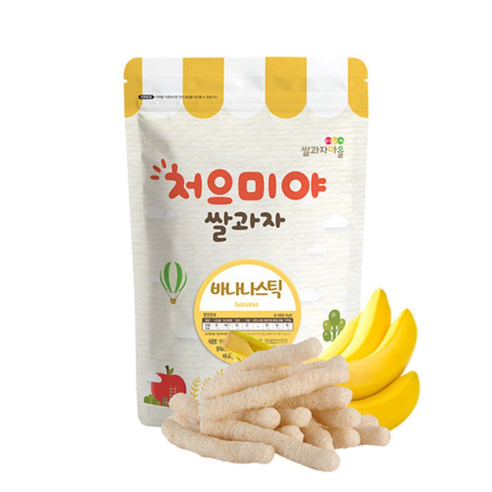 韓國SSALGWAJA米餅村 - 寶寶糙米棒-香蕉-香蕉-40g/包