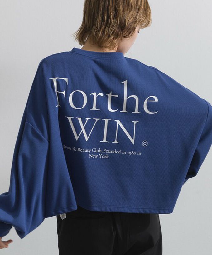 日本 Lupilien - 背後英文印花寬鬆休閒短版上衣-卡啡