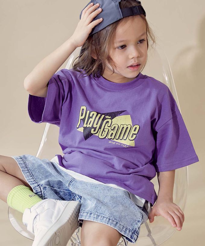 日本 devirock - 100%棉 帥氣印花短袖上衣-地球老虎-黑