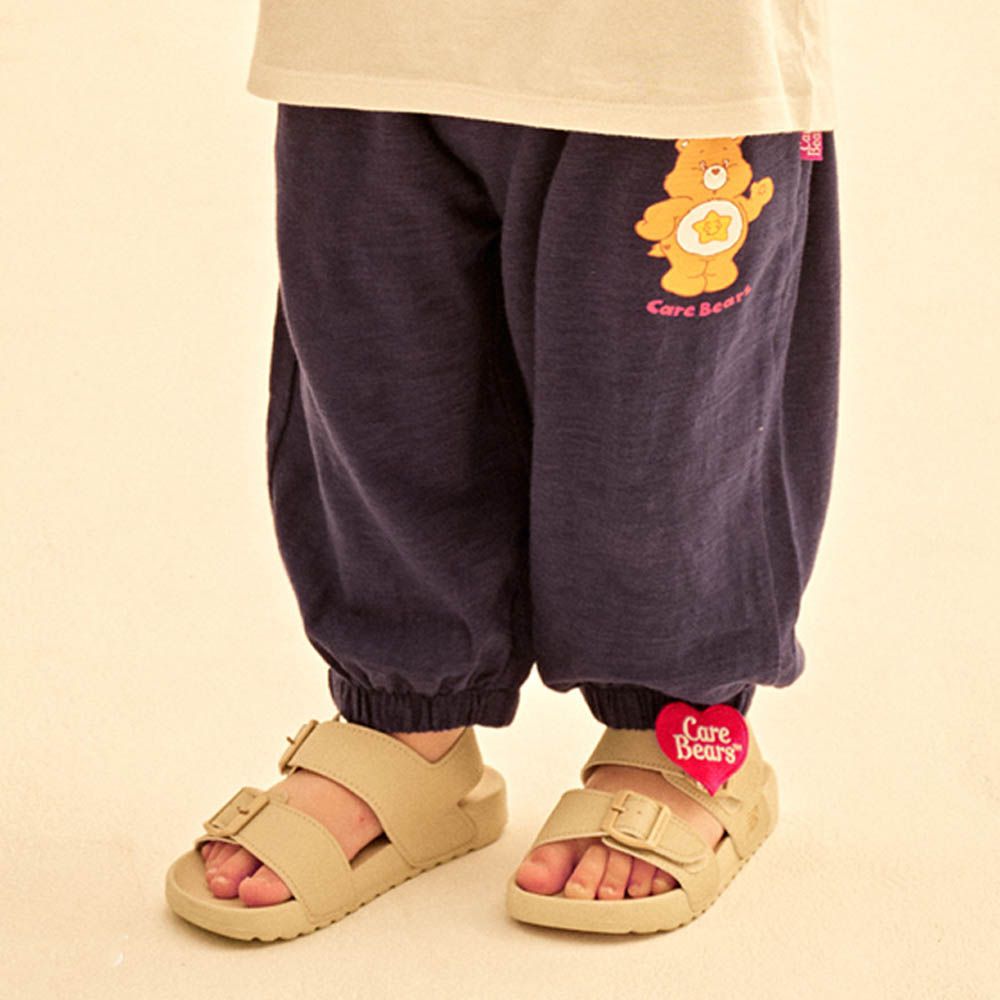 聯名款鬆緊腰星星熊純棉防蚊長褲-海軍藍