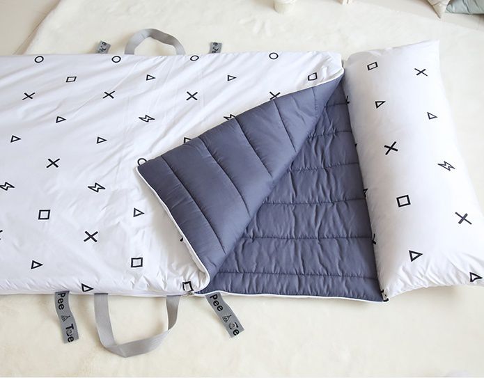 韓國 Teepee - 四季用防蟎抗菌兒童睡袋(有拉鍊)-摩登灰