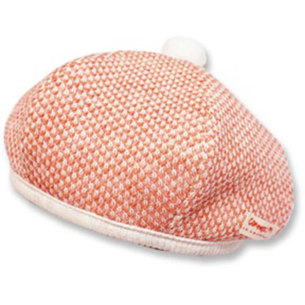 日本 Connect M - 可愛保暖帽-小童款-針織貝雷帽_珊瑚粉-03-1017