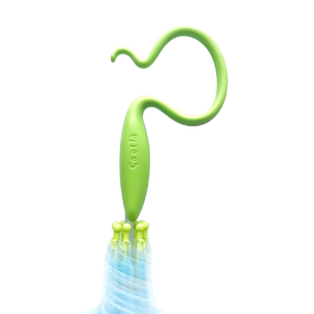 日本Caetla - Evereon可替換式環保輕量傘-水玉點點-藍綠