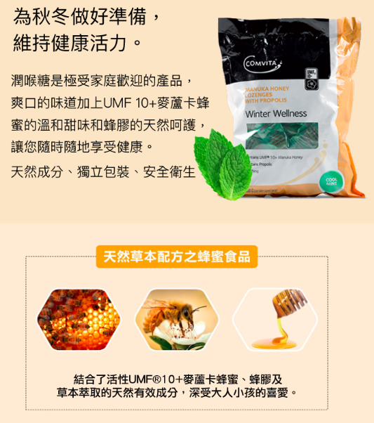 年終優惠5折起！【紐西蘭COMVITA 康維他】蜂膠噴霧 麥盧卡蜂蜜
