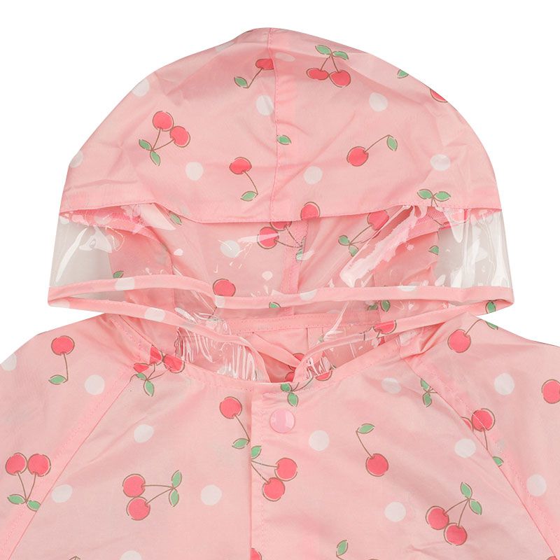 akachan honpo - 雨衣-櫻桃-粉紅色