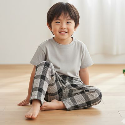 akachan honpo - 褲子-毛圈布-灰色