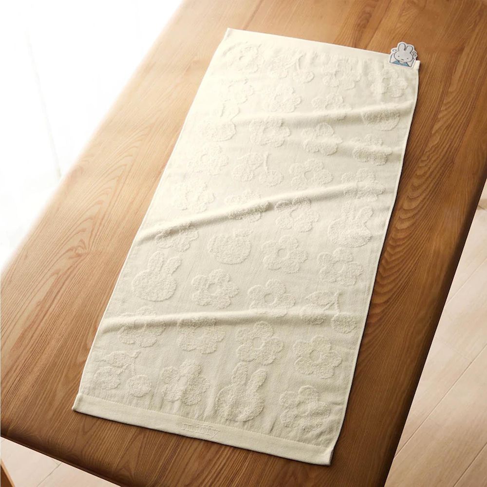 日本千趣會 - 米飛 日本製今治純棉浴巾-米 (45x100cm)