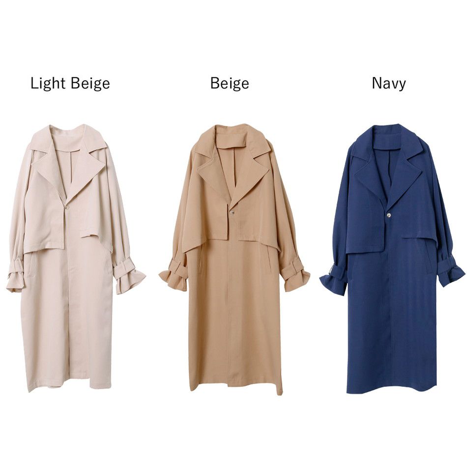 日本 Rejoule - 3way設計風衣外套三件組-杏 (M(Free size))