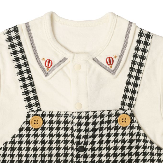 akachan honpo - 長袖假兩件兔裝-黑色