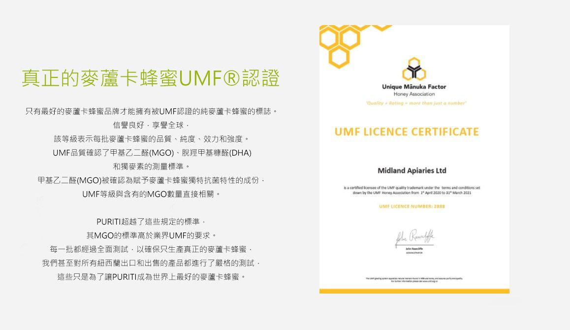 PURITI - 紐西蘭國寶麥蘆卡蜂蜜-UMF15+ (MG550+)-250g