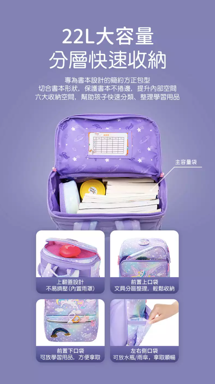 挪威Gmtkids - 抗菌護脊書包-超級暴龍 (22L)