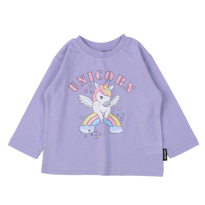 日本 ZOOLAND - [推薦]定番印花薄長袖上衣-巧克力冰淇淋-薄荷藍綠