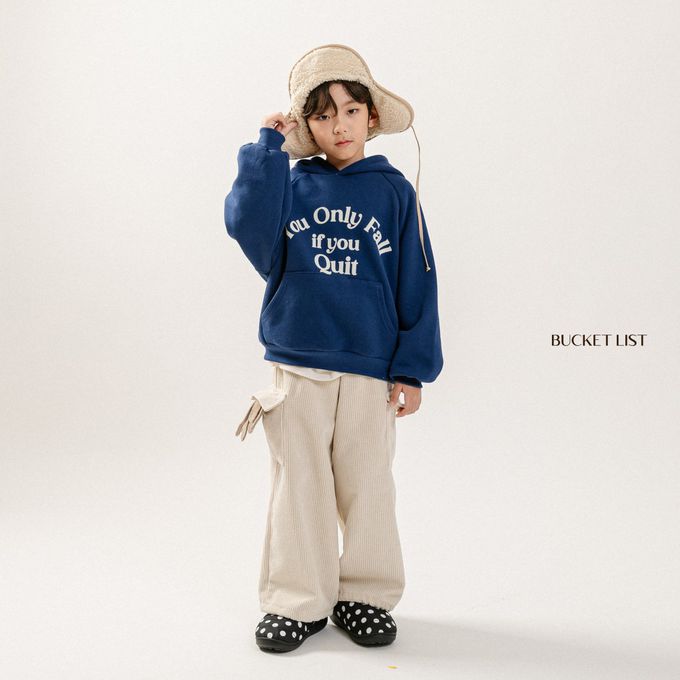 韓國 BUCKET LIST - (內磨毛)鬆緊腰燈芯絨工裝感長褲-咖啡