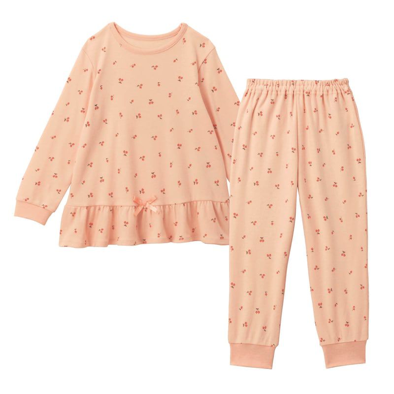 日本千趣會 - GITA 極柔舒適長袖家居服/睡衣-小花-灰紫