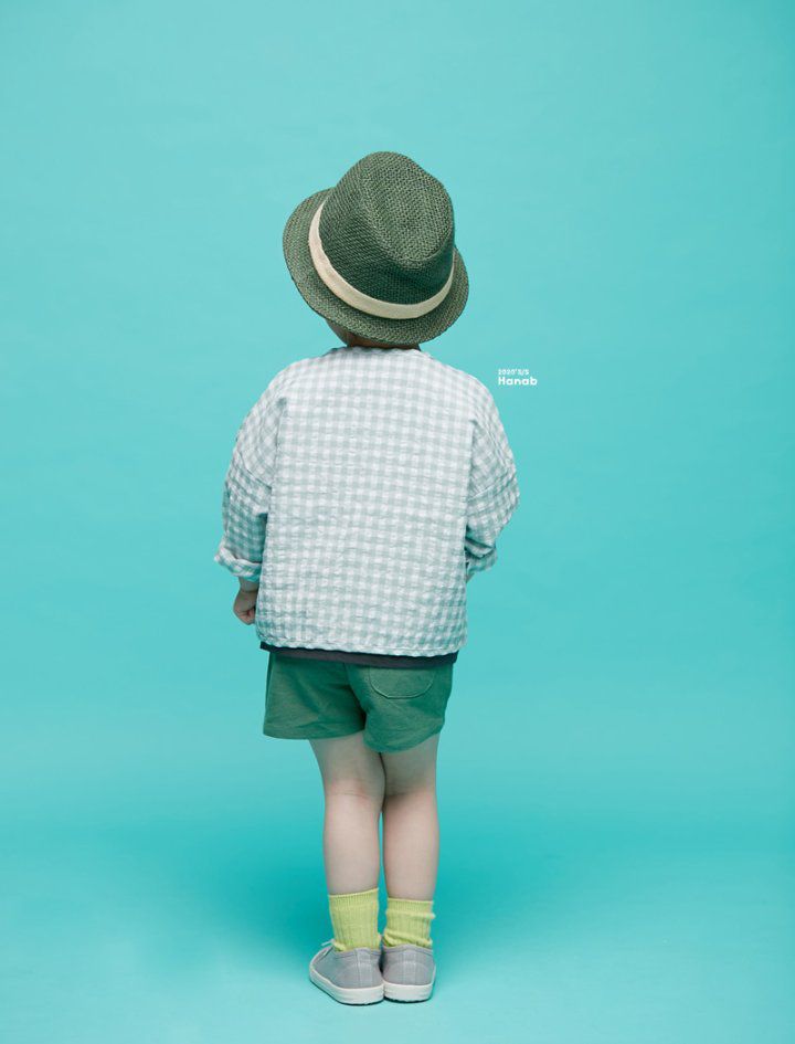 韓國 Hanab - 輕薄防曬防蚊外套-薄荷格子