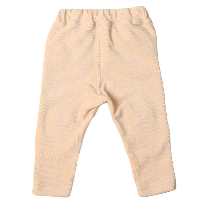 akachan honpo - 10分燈心絨褲-膝蓋圖案-淺卡其色