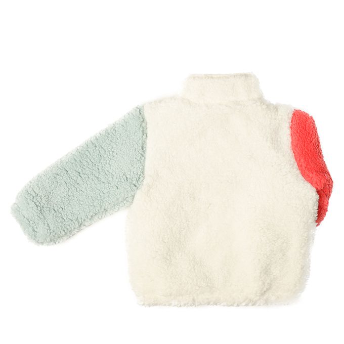 akachan honpo - 刷毛夾克 撞色-史努比-白色