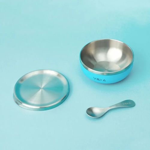 [官方直營] SOUFFLÉ 抗菌不鏽鋼餐具 入學必備3件組-寶貝藍