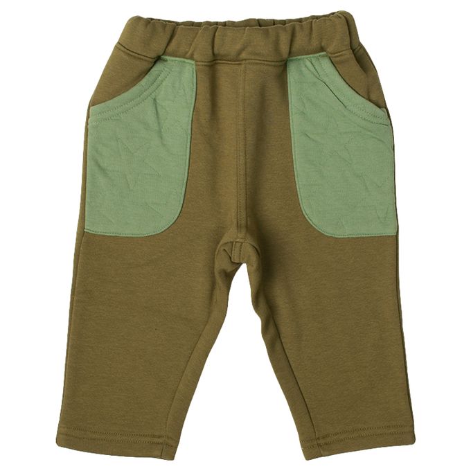 akachan honpo - 內裡刷毛褲-軍綠色